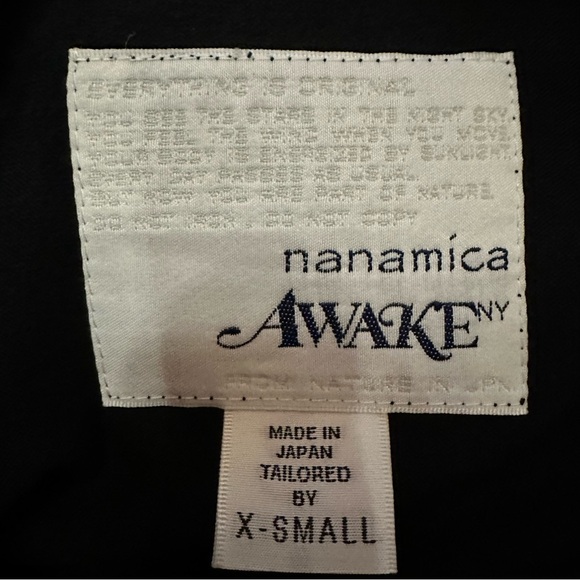Nanamica x Awake NY Men’s Collab Black Graphic Tee XS Unisex T-shirt Japan New - Picture 5 of 7